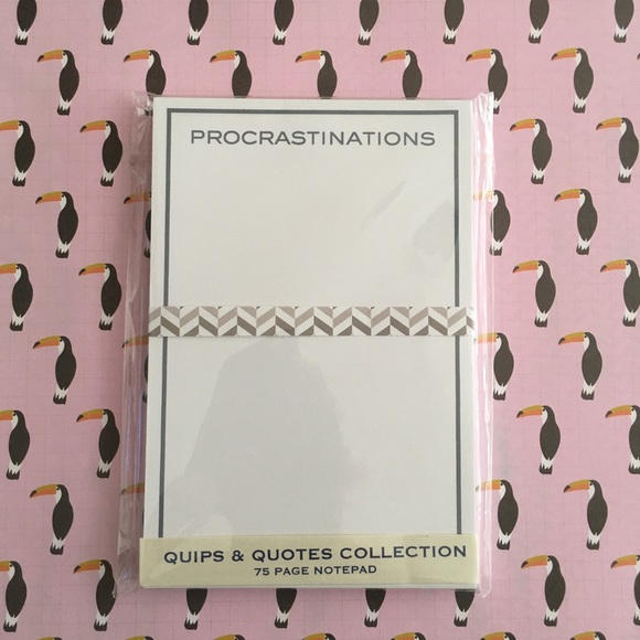 Procrastinations Notepad by Palm Cottage Goods. - Picture 1 of 2